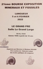 la petite annonce   21ème salon exposition de minéraux, bijoux et fossiles sur Sibesoin.com / langueux (22360)