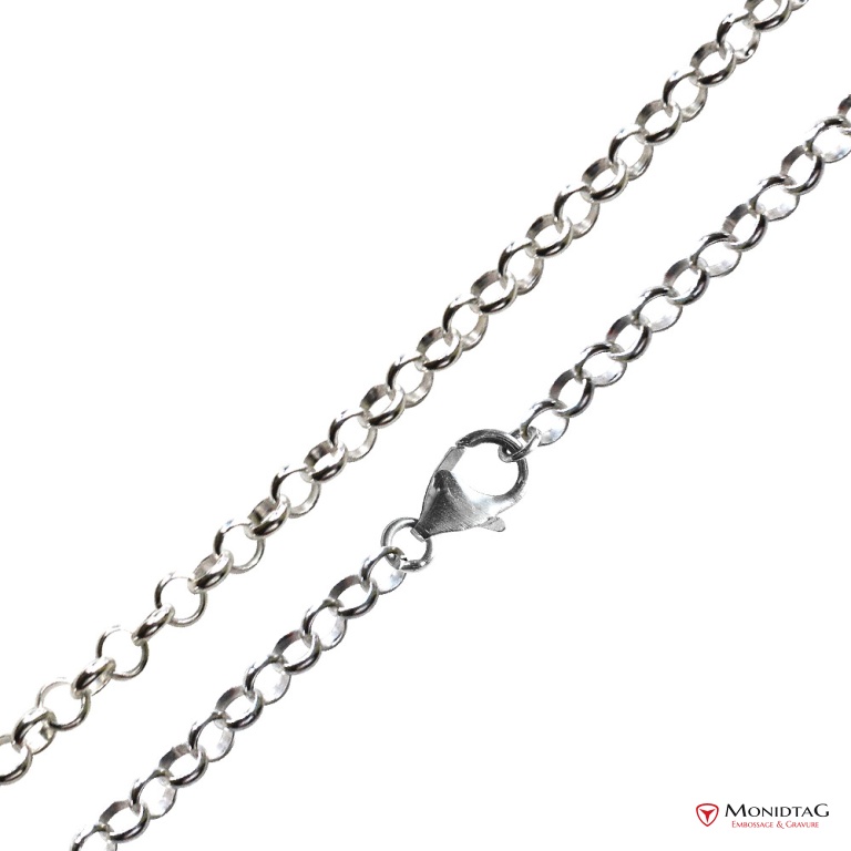 Photo de l'annonce Chaine maille jaseron argent 925 mil. 60 cm - Ø TROIS mm 0Ef1vN3Ky01SbS5VZ7cm