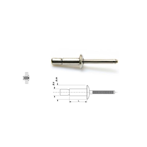 rivet de structure gostructure highbolt ac trs 6,4x19