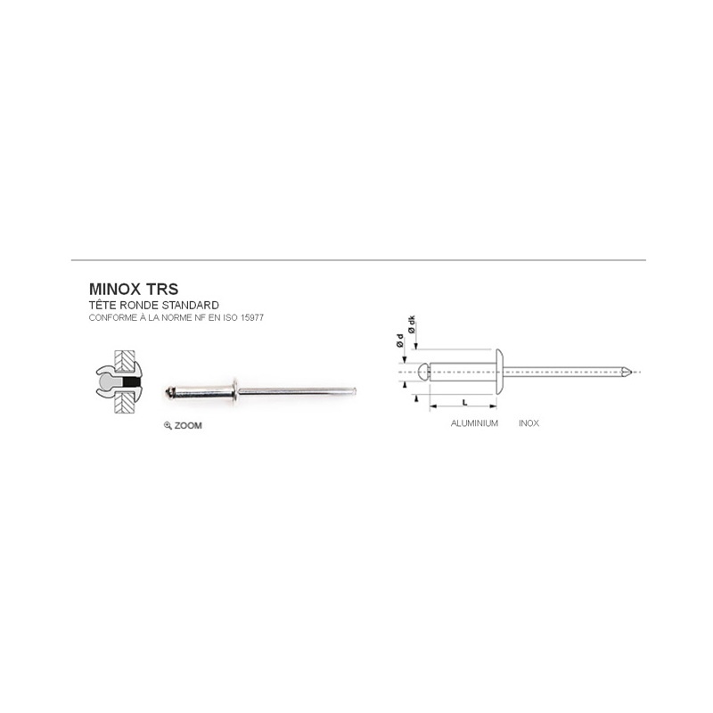 Photo de l'annonce Rivet aveugle standard inox alu trs 4 x 8mm  11jQPFFG02SYpIX0969b