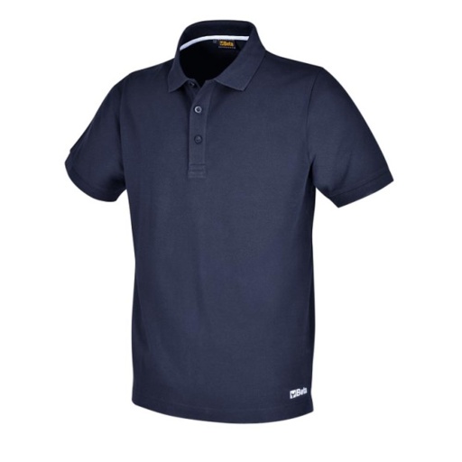 Polo bleu en coton piqué S