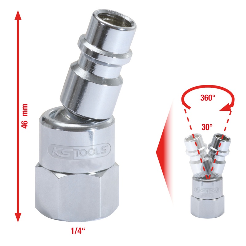 Photo de l'annonce Coupleur articulé 1/4'' 46mm 15l2sKFW4Q7rA0urF61f