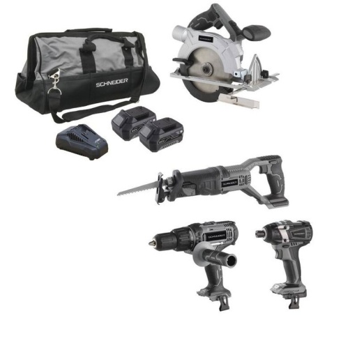 Pack Scie Sabre+Visseuse A Choc+Scie Circulaire+Perceuse+...