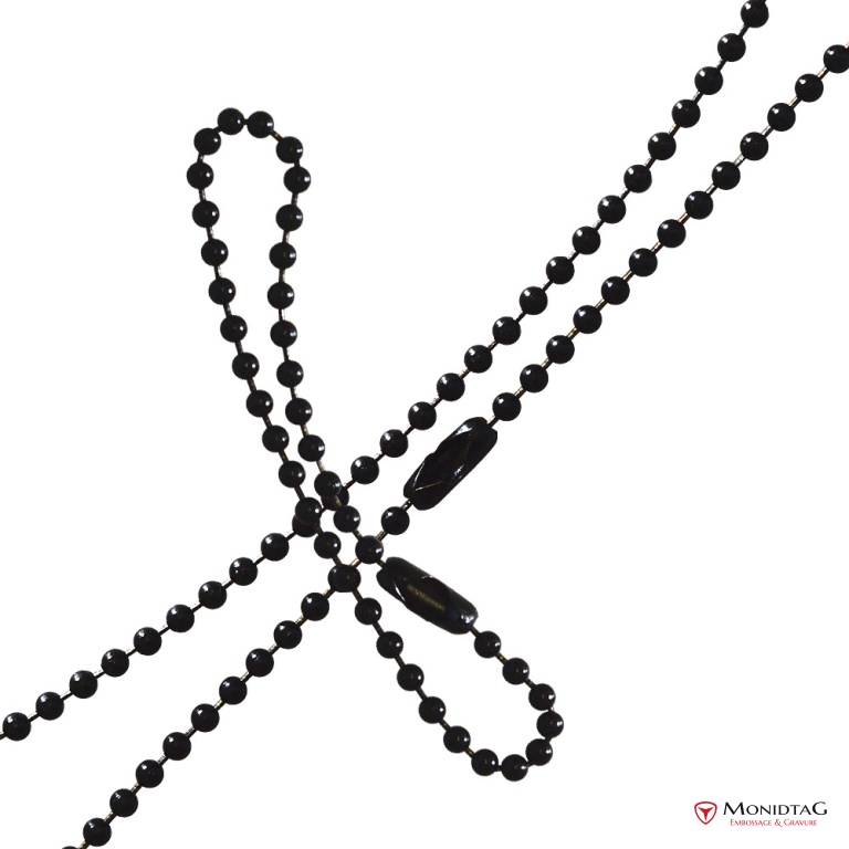 Photo de l'annonce Chaine boules en acier noire époxy 68 + 14 cm 1asrI6ZV01eLJm7EDU84