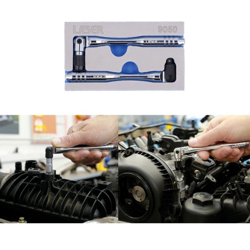 Jeu de clés flexibles à carré de 1/4  