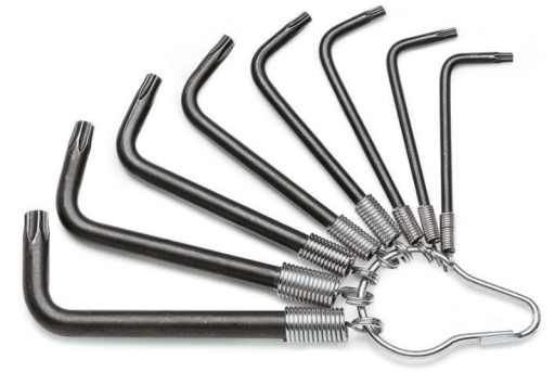 Jeu de 8 clés mâles coudées pour vis Torx® art. 97TX
