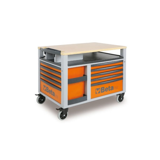 Etabli de travail mobile super tank beta 1200kg orange