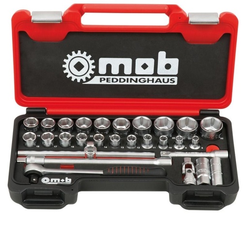 Fusion box N3 douille 1/2 cliquet rond 6 pans 28 pièces