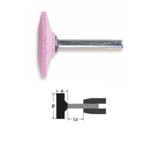 Meule corindon tige 6x40 11135 tête disque 40X10