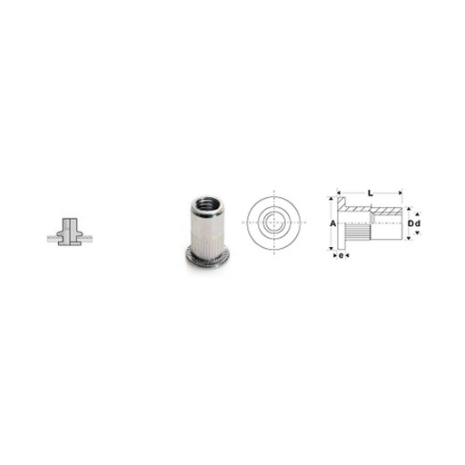 ecrou a sertir tete plate ou fraisée gofix m12 acpc 40 23