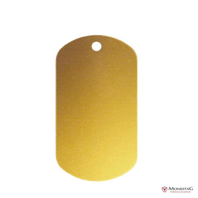 Photo de l'annonce Plaque militaire ID Tag alu. coloris or. 57JA47rlDBkt328qMfMo