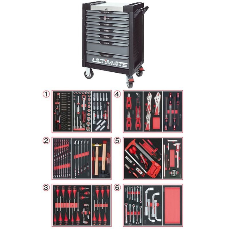 Photo de l'annonce Servante Ultimate noir 7 tiroirs avec composition 202 out... 5Rb44iP1qxzAa3sef7PK