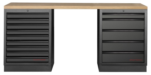 MOBILIO BLK Mobilier d'atelier 2 éléments, Hêtre