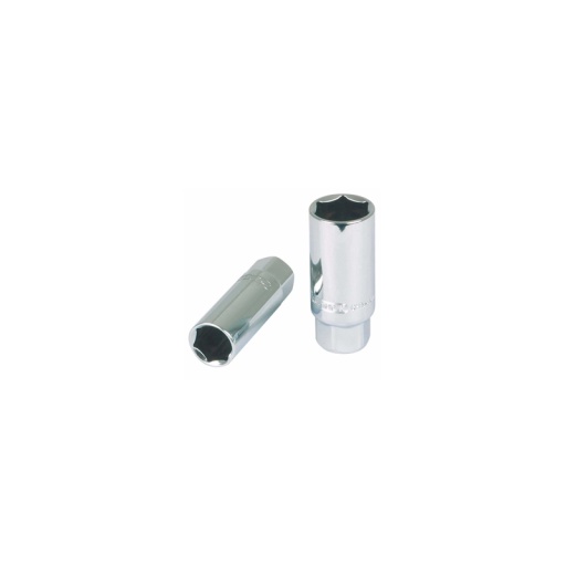 Douille longue pour bougie 12 pans 3/8 chrome plus 14mm 