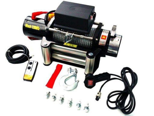 Treuil électrique 12V 5443KG 4800W câble longueur 28m Ø9.1mm