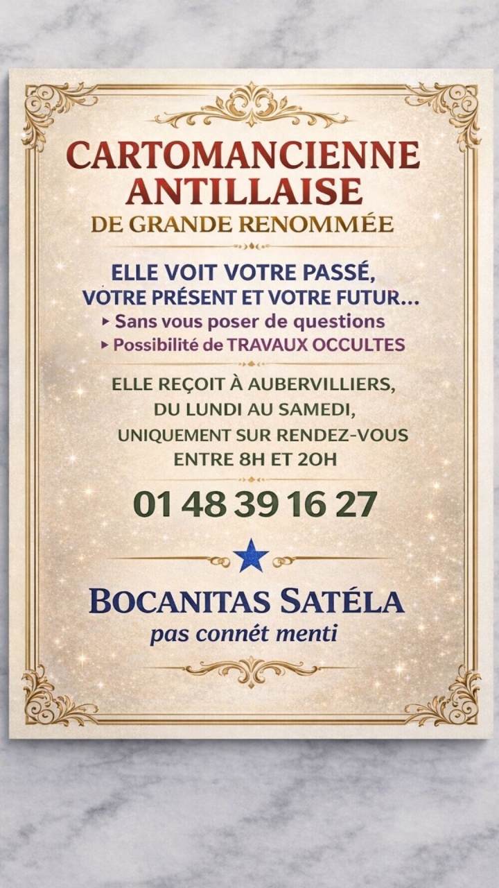 Photo de l'annonce Voyante antillaise - travaux occultes - paris 796261bbe68244cadd8f