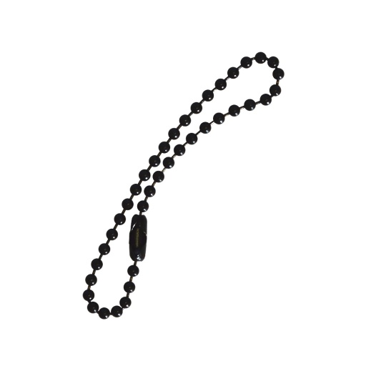 Chaine boules en acier noire époxy 14 cm