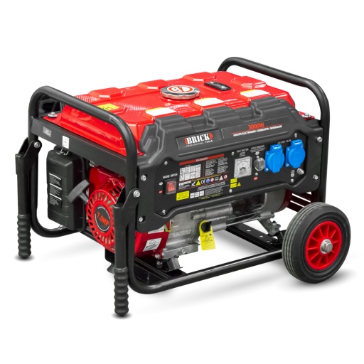 Groupe électrogène max 3000W avec roues - 2 prises - AVR 