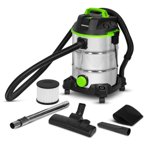 Aspirateur eau et poussières 1400W - 30L inox - 18 Kpa av...