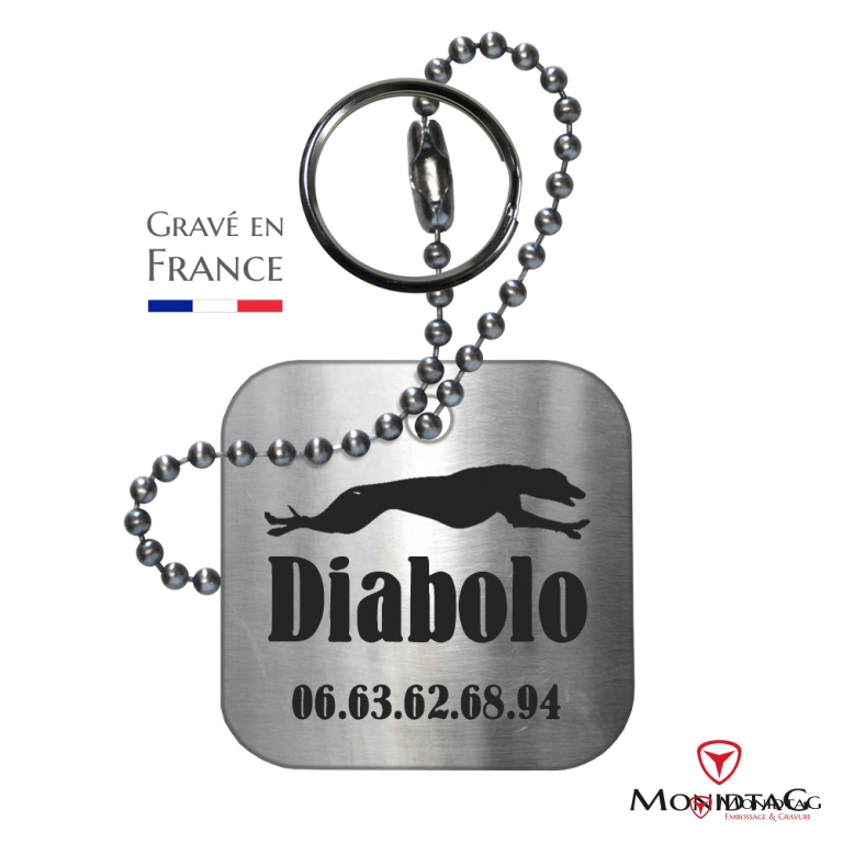 Photo de l'annonce Médaille pour chien carrée en acier 861mg8ImvEW2Mr4QY9HN