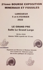 la petite annonce   21ème salon exposition de minéraux, bijoux et fossiles sur Sibesoin.com / langueux (22360)