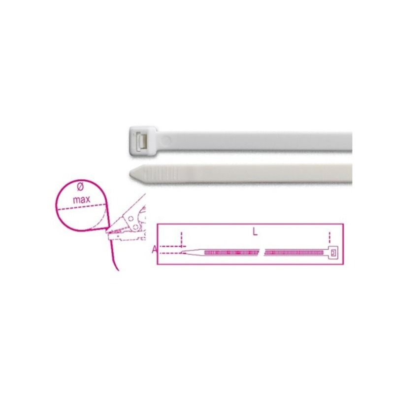 Photo de l'annonce Collier en nylon autoextinguible, couleur blanche 4,8x200mm CJxok1MVO48WkILxzhY4