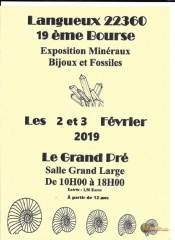 la petite annonce 19ème bourse exposition de minéraux et fossiles sur Sibesoin.com / langueux (22360)