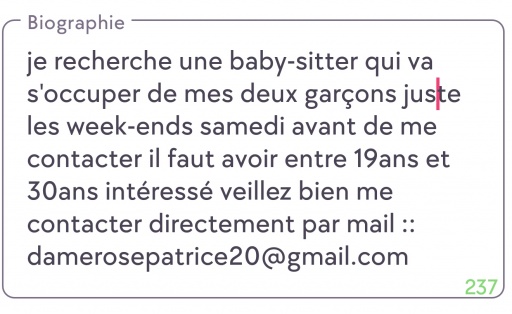 Sibesoin.com petite annonce gratuite Recherche ménagère 