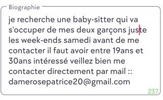 la petite annonce Recherche ménagère  sur Sibesoin.com / Paris