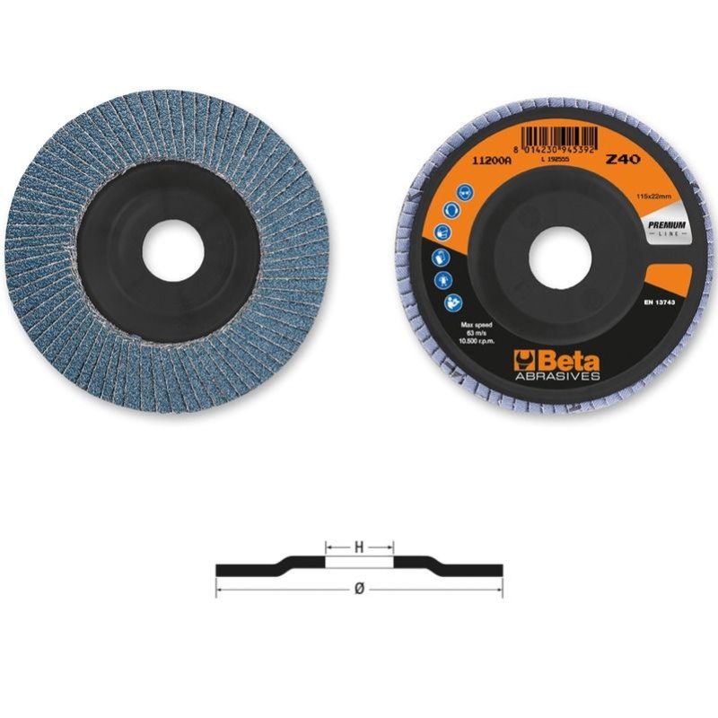 Photo de l'annonce Disque à lamelles zirconium support plastique 115mm 11200... E9Q4uL2rbU020Xvpn51c