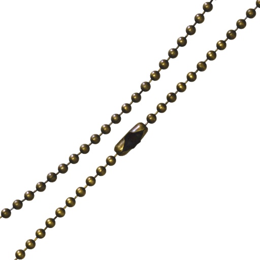 Chaîne boules en acier 68 cm finition BRONZE