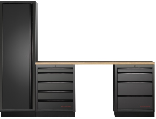 MOBILIO BLK Mobilier d'atelier 3 éléments, Hêtre