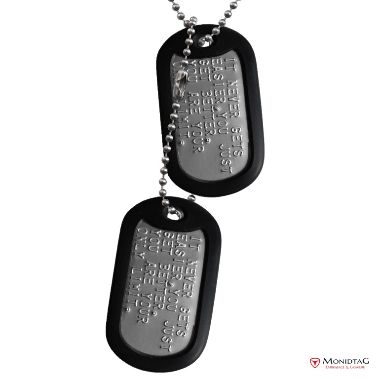 Photo de l'annonce ID Tag 2 plaques personnalisables à assembler Lxz97UW9ybLz64sSb192