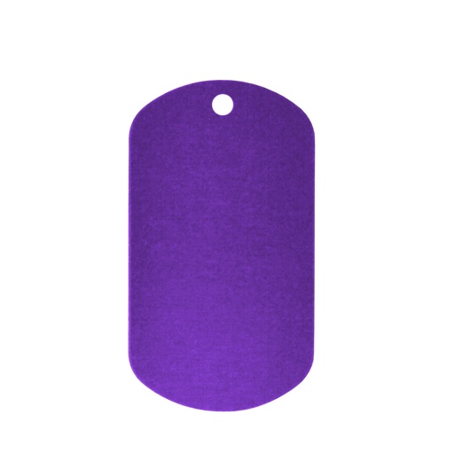Plaque militaire ID Tag alu. coloris violet
