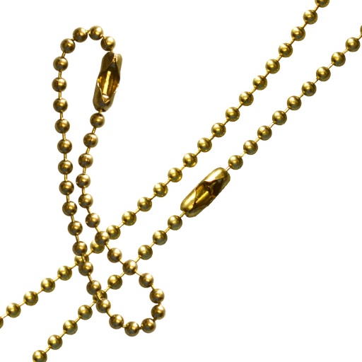 Chaine boules en laiton 60 + 11.4 cm