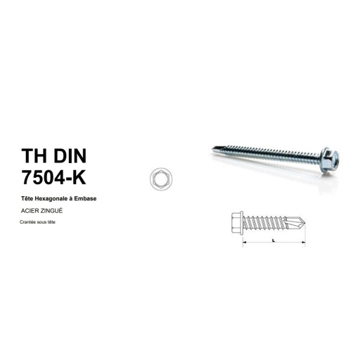 vis autoperceuse acier goscrew th din 7504-k 5,5x60