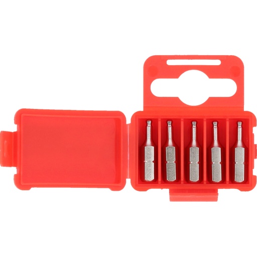 Embouts de vissage 1/4'' 6 pans à tête sphérique 2,5mm 25...