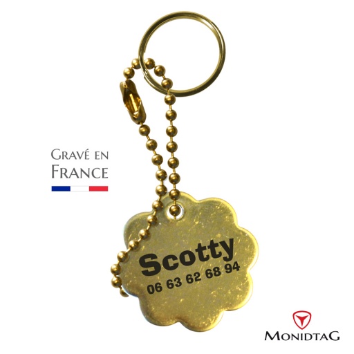 Médaille pour chien Marguerite en laiton