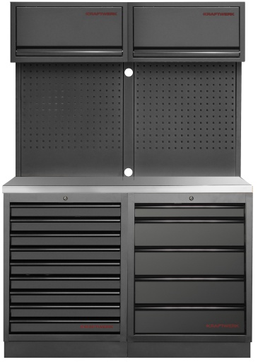 MOBILIO BLK Mobilier d'atelier 2 éléments, Acier inoxydable