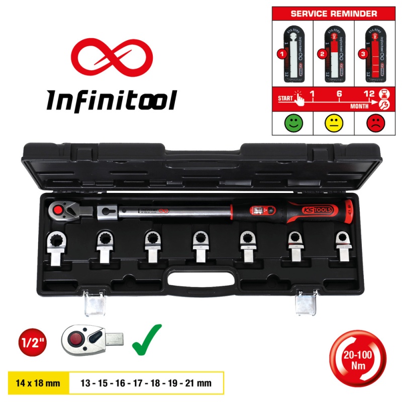 Photo de l'annonce Coffret de clé dynamométrique INFINITOOL14x18 mm 20-200 N... aGxKvX9Y6fn14PvpJ3yC