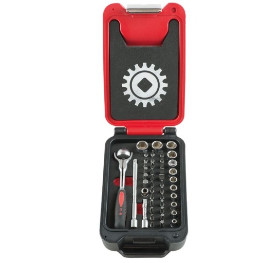 Fusion box N1 douilles 1/4 (16 pièces) cliquet tête rotative