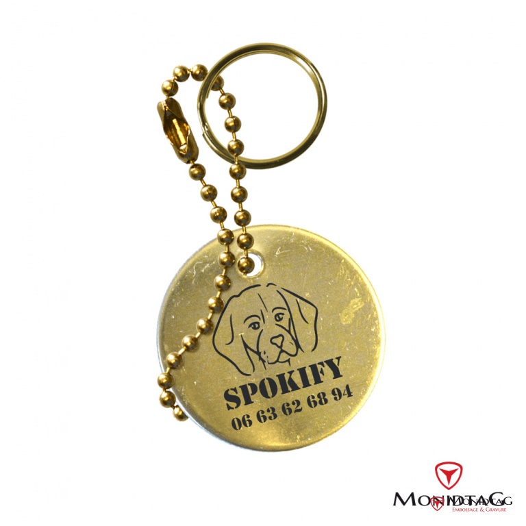 Photo de l'annonce Médaille pour chien ronde en laiton abo6njf3I8TH846WXe5k