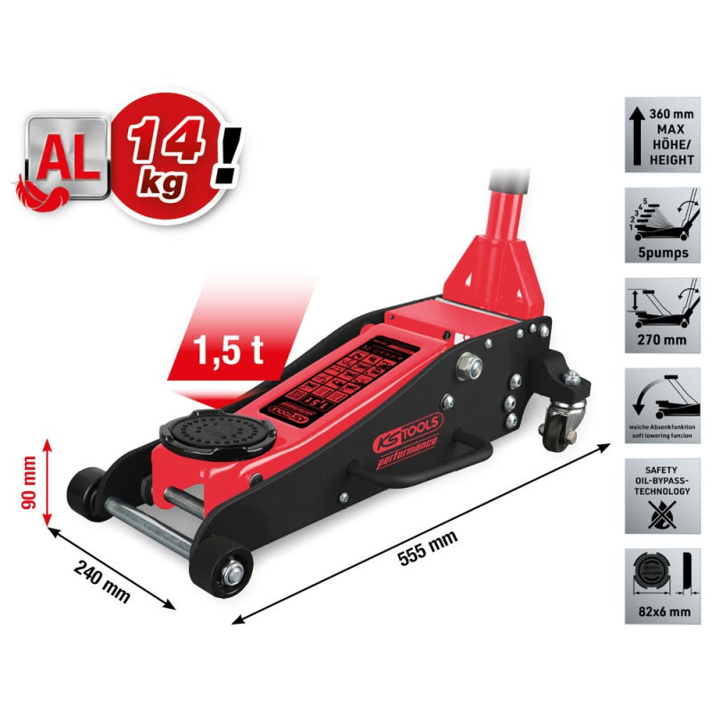 Photo de l'annonce Cric hydraulique Performance en aluminium 1 500 kg levée ... awcig6z6HYPyr10w8hE9