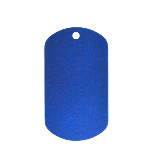 Plaque militaire ID Tag alu. bleu