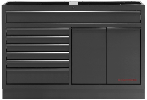 MOBILIO Armoire à tiroirs 1360 mm 7 tiroirs 2 porte BLK