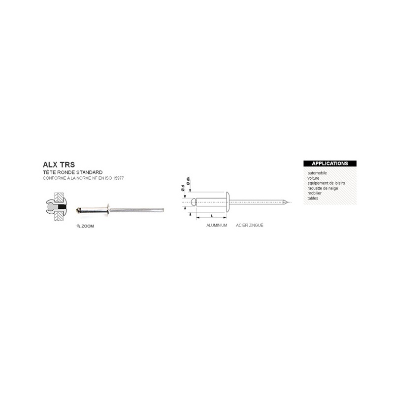 Photo de l'annonce Rivet aveugle standard alx trs 4.8 x 16mm  iXjy8W96sCTYLJ6x4f9f