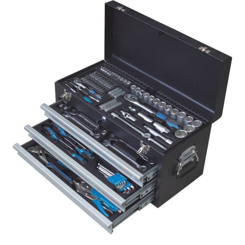 Photo de l'annonce Coffre 3 tiroirs + 108 outils -cles/tournevis/pinces/marteau j4fq243os199R2kqbV97