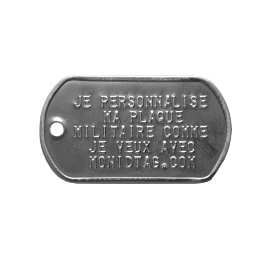 Plaque militaire en acier à personnaliser qualité B