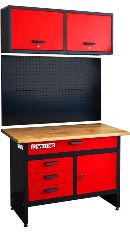 Photo de l'annonce Etabli avec armoire murale et panneau pour crochets WHL12... k6nuBsnDsbudsAfe7pd2