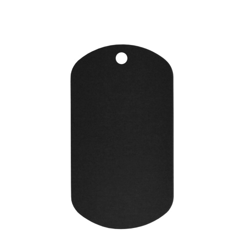 Plaque militaire ID Tag alu. coloris noir